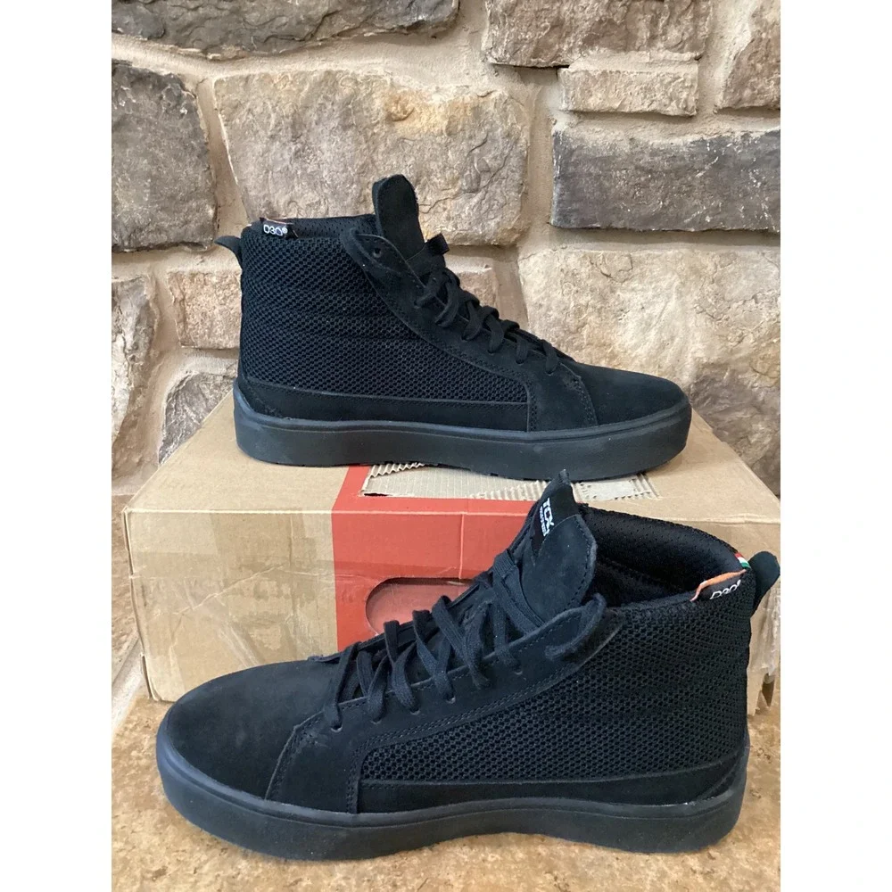 TCX Street 3 Air Mens Size 8 Motorcycle Shoes Black Suede Mesh Boots New